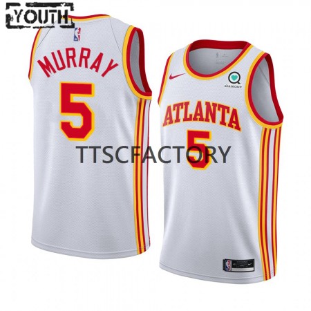 Kinder NBA Atlanta Hawks Trikot Dejounte Murray 5 Nike 2022-23 Association Edition Weiß Swingman
